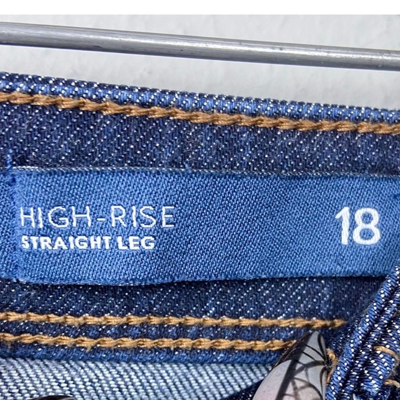 J Jill Jeans Size 18 High Rise Straight Leg Dark Wash Denim Stretch Classic Prep - Picture 2 of 11